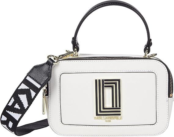 KARL LAGERFELD Women's Simone Solid Top Zip Crossbody