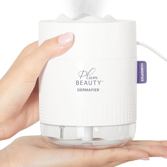 Plum Beauty Portable Facial Steamer - Face Steamer for Facial Deep Cleaning | Facials and Hair Steamers for Home Facials Spa, Nano Ionic Face Cleanser Professional, USB Powered 2 Settings