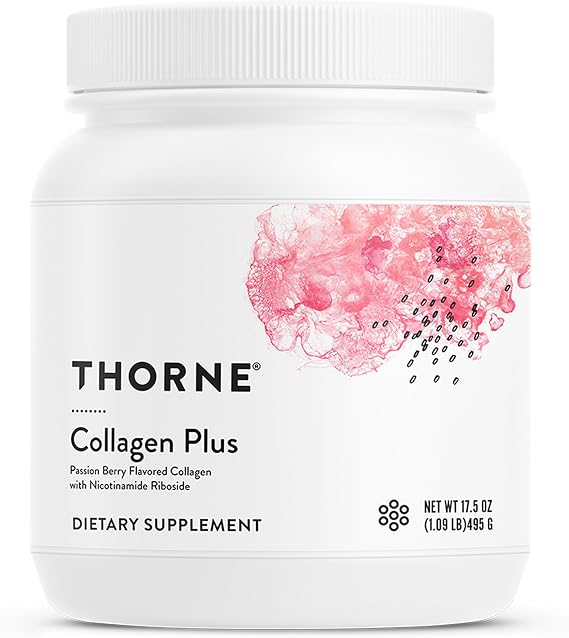 THORNE Collagen Plus, Collagen Peptides with NR & Ceramides, 30 Servings | Supports Skin Hydration, Elasticity & Texture, Reduces Fine Lines & Wrinkles*, Polyphenol Blend, NSF Contents Certified