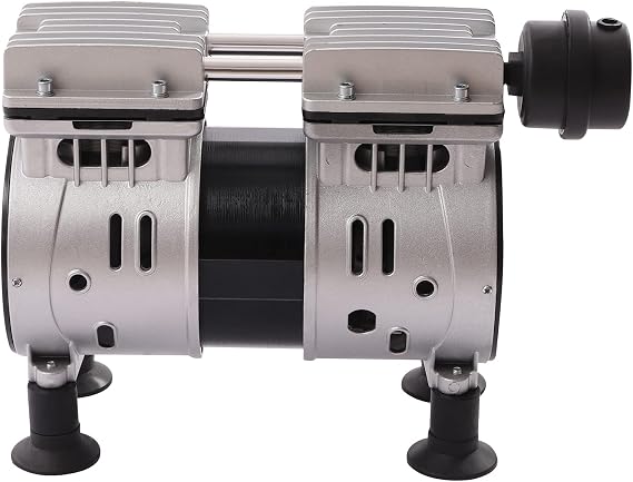 550W Oil-Free Vacuum Pump, Dual Cylinder Air Compressor Pump 110V 1440RPM, Ultra Quiet 62dB Low Noise Air Pump for Medical Equipment, Air Brushing, Spraying, Tire Inflation, Industrial Use