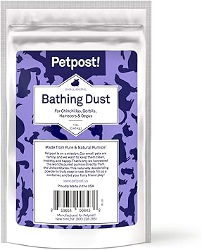 Petpost | Chinchilla Bath Dust for Small Animals - Natural, Pure Cleansing Pumice Sand for Cleaning Degus, Hamsters, Gerbil 2.5 lb.