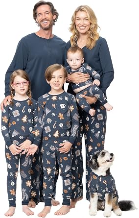 PajamaGram Family Pajamas Matching Sets - Family PJs, Red & Blue Plaid