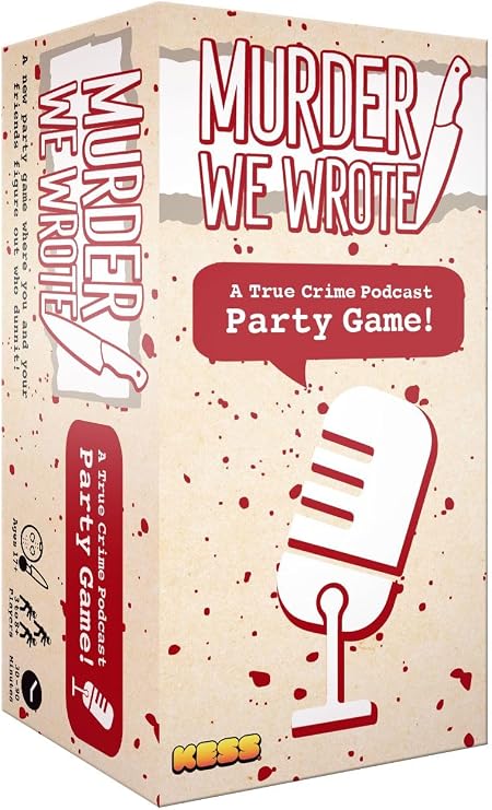 KESS Murder We Wrote - Murder Mystery Party Game for Adults & Teens, 3-8 Players, Ages 14+, Card Game Based on True Crime Podcasts, Playtime 30-90 Mins