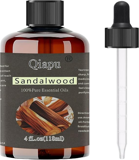 Pure Natural Sandalwood Essential Oil Aromatherapy Essential Oil Suitable for Humidifier Aromatherapy Oil with Dropper