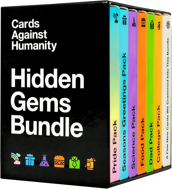 Cards Against Humanity: Hidden Gems Bundle 6 Cool Themed Packs + 10 All-New Cards