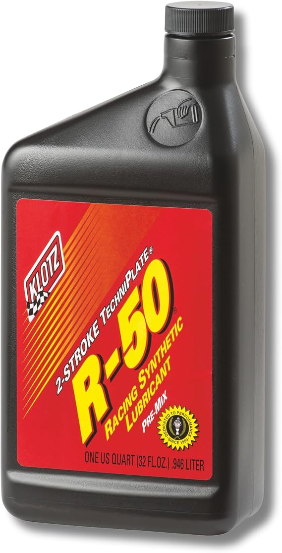 Klotz R-50 Racing TechniPlate Synthetic Pre-Mix Oil for 2-Stroke Engines 1 Quart KL-104
