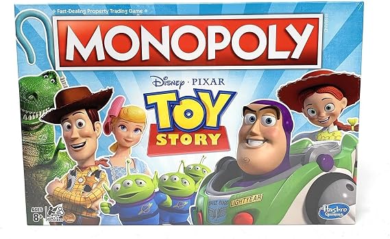Monopoly Toy Story Board Game Family and Kids Ages 8+, Brown/A