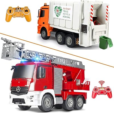 DOUBLE E Remote Control Garbage Truck  Remote Control Fire Trucks