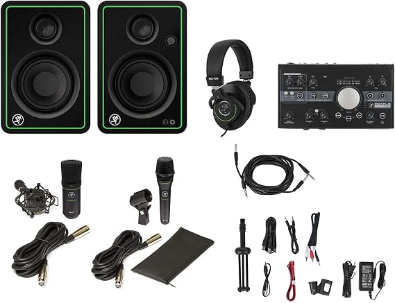 Mackie Studio Bundle with Big Knob Studio, Monitors, and Microphones