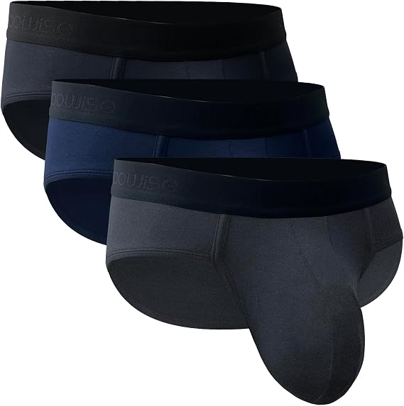 Men's Underwear Briefs Plus Size ABCD Pouch Soft Silky Touch Underpants 3 Pack