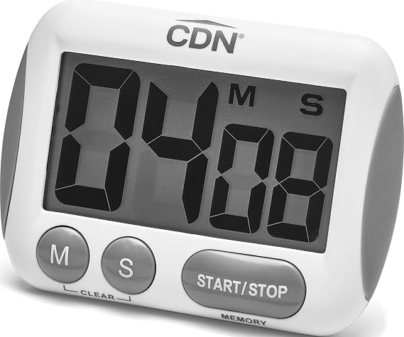 CDN Extra-Big Digit Timer | Counts Up & Down, 100 Minutes by Minutes & Seconds, Extra-Large Digits, Loud Alarm, Stand, Hang, Magnet Mounting, Perfect for Batch Baking - TM15