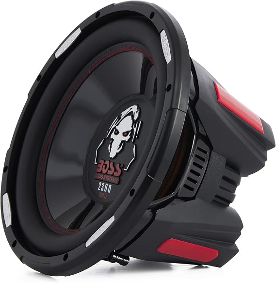 BOSS Audio Systems Phantom 12 in Subwoofer Speaker, 2300W, 4 Ohm, P126DVC | Dual Copper Voice Coil, Poly Injection Cone, Rubber Surround, Stamped Steel Basket, 1150W RMS, Sealed or Ported Box Ready