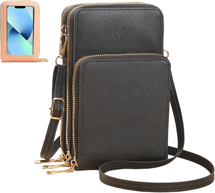 Womens Touchscreen Phone Crossbody Bag,Small Crossbody Bags for Women,RFID Phone Purse with Card Slot,Crossbody Phone Wallet