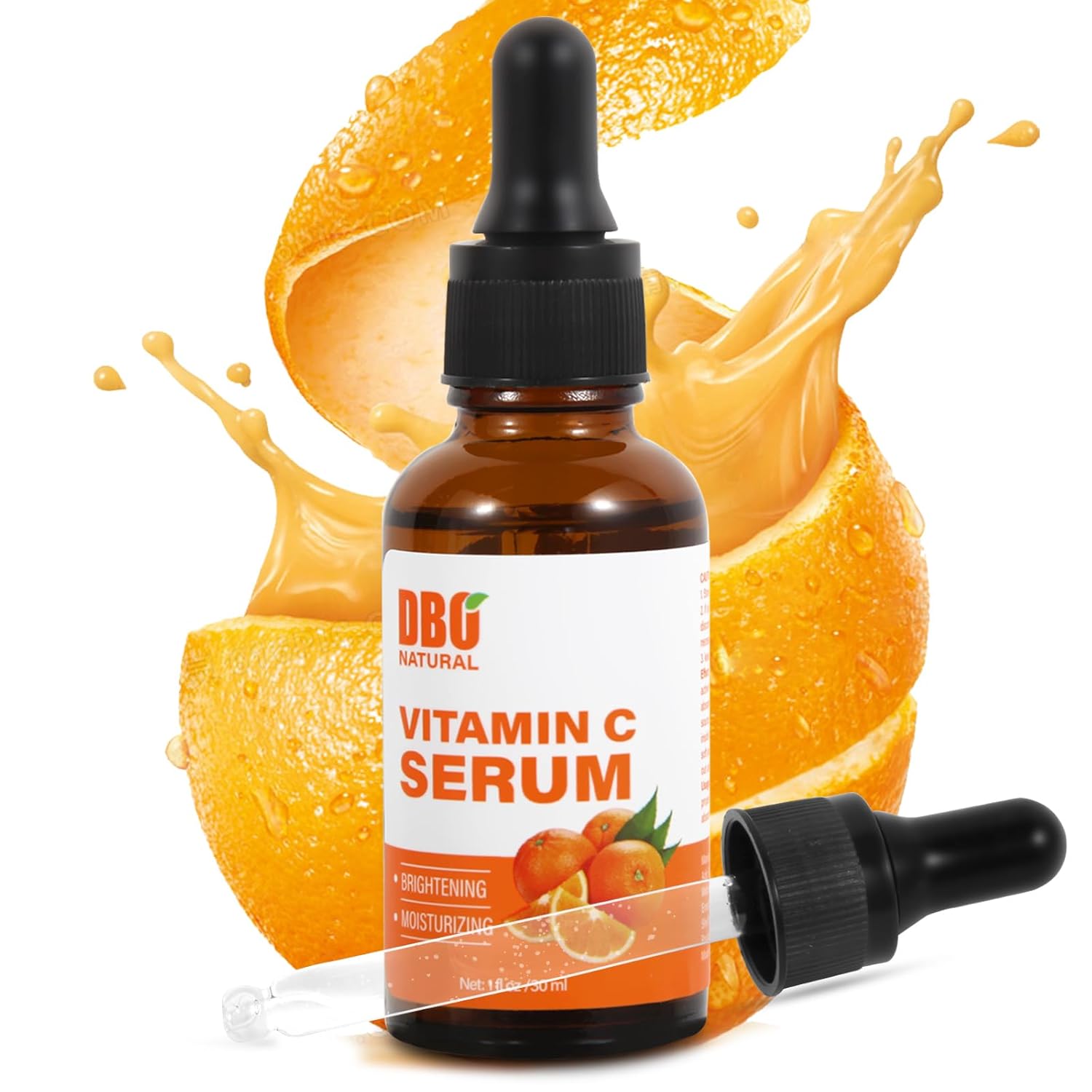 Vitamin C Face Serum Hyaluronic Acid Serum Anti-Ageing VC Serum Moisturising Brightening Face Serum Against Impurities for the Day and the Treatment of Oily Acne Skin