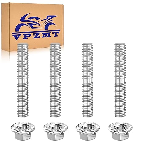Exhaust Studs Nuts for Harley Big Twin 1984-2015, Sportster XL 1986-2015 Models, Replaces#16715-83