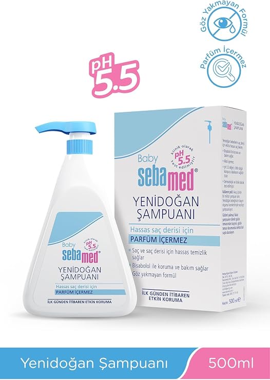 Sebamed Baby pH 5.5 Bisabolol Containing Newborn Baby Shampoo Providing Protection and Care 500 ml