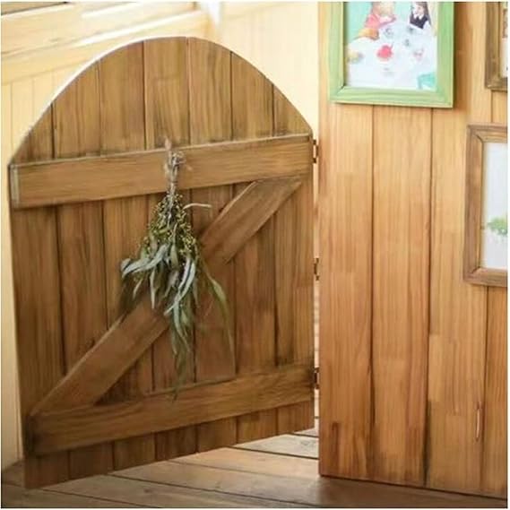 Wooden Cafe Swing Doors, Cafe Doors, Retro Solid Wood Single Door Automatic Closure Partition Door,for Terrace Emporium Parlor Butler Door, Includes Hinges, 3 Styles ( Color : C , Size : W60cmxh80cm(2