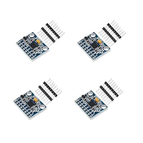 Podazz 4 PCS GY-521 MPU-6050 Module 3 Axis Accelerometer Gyroscope Module 6DOF Module for Arduino DIY