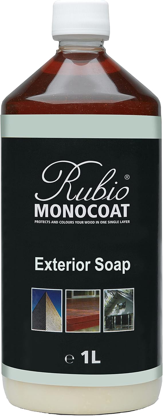 Rubio Monocoat Exterior Soap Wood Cleaner | Superior Outdoor Cleaning | Cleans & Nourishes External Treated Wooden Decks & Furniture | Maintains Natural Beauty for Care & Longevity | 1 Liter