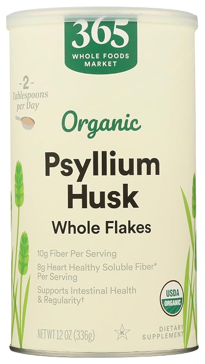 365 Everyday Value, Organic Psyllium Husk Whole Flakes, 12 oz