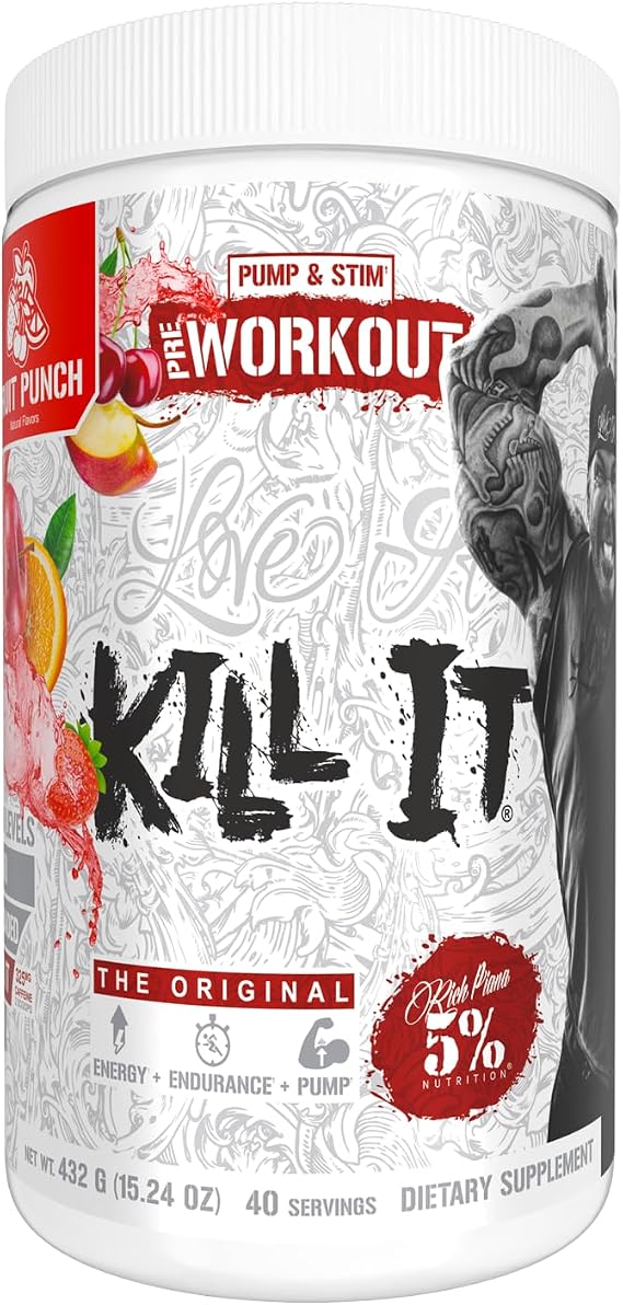 5% Nutrition Kill It Pre Workout Powder with Creatine (Fruit Punch)