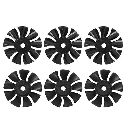 6pcs Motor Blades 550W Low Noise Cooling Fan Blade Air Compressor Pump Replacement Accessories, 115mm/ 4.5" Outer Diameter