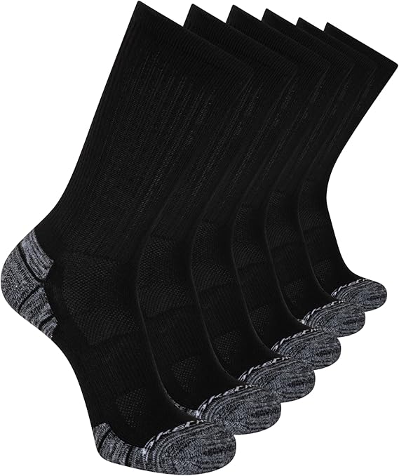 Skechers Men's Cushioned Crew Socks (6-Pack)