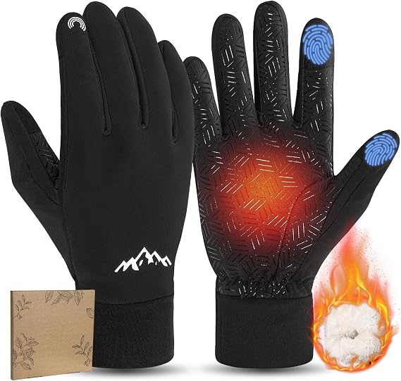 Pixel Panda Winter Gloves for Men Women, Warm Gloves for Cold Weather