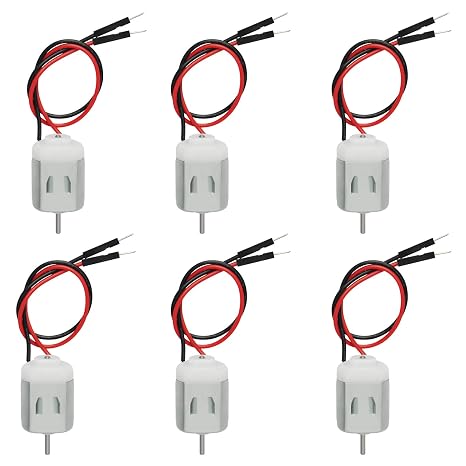 1.5V-6V Type 130 Miniature DC Motors for Arduino Hobby Projects DIY (Case Pack of 6) EK1450
