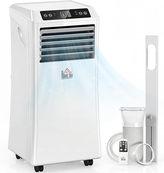 HOMCOM 10000 BTU Portable Air Conditioner 4-in-1 for 441 Sq. Ft. White