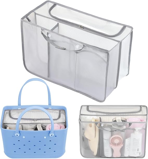 OUTXE Beach Bag Organizer Compatible with Bogg Bag X Large, Mesh & EVA