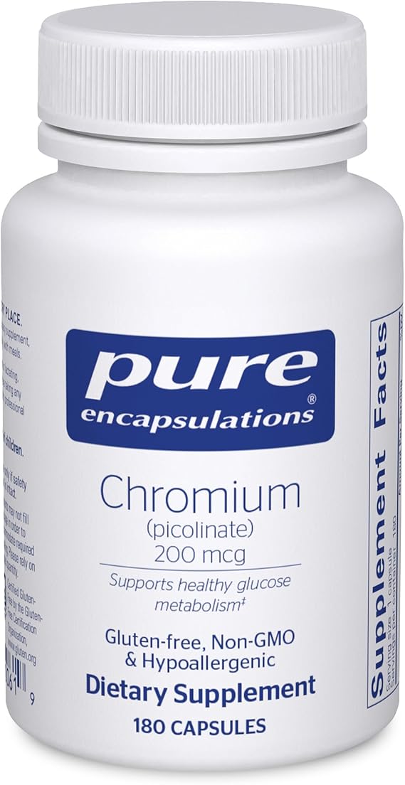 Pure Encapsulations Chromium (Picolinate) 200 mcg, 180 Counts
