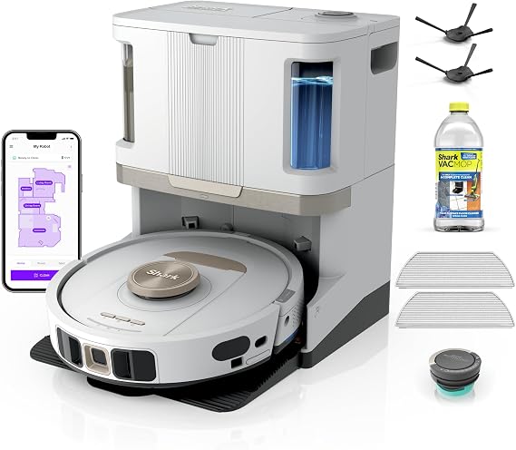 Shark Stratos 2-in-1 Robot Vacuum & Mop, White, RV2720ZE