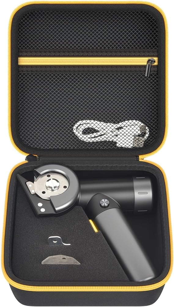 PAIYULE Case Compatible with Fanttik C8 Nano Cordless Electric Scissors, Tool Cutting Storage Box Bag, Fabric Cardboard Paper Cutter Organizer Holder with Accessories Pocket-Black(Case Only)