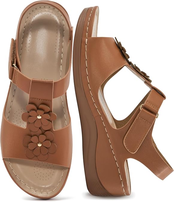 Alicegana Wedge Sandals for Women 2026: Comfortable Low Heel Dressy Summer Platform Ankle Strap Sandals for Beach Vacation
