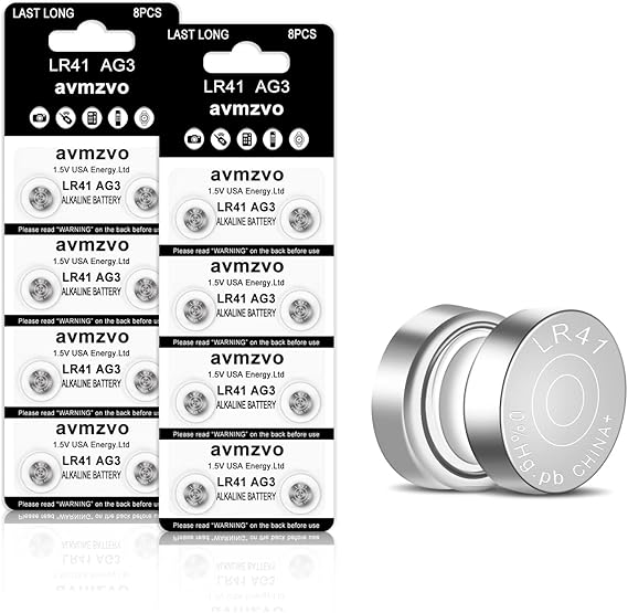 LR41 Button Cell Batteries LR 41 Battery AG3 Button Cells (Pack of 16) No Mercury, 1.5 V, 392/SR41/192