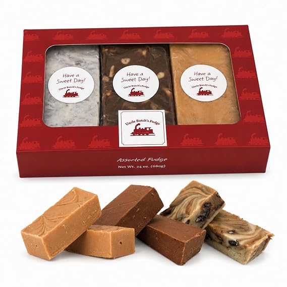 Uncle Butch's Fudge Custom Box - Pick Any 3 Flavors Sampler, 24 oz Total