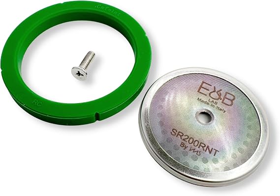 verybarista Custom Tune Up Kit for Rancilio Silvia espresso machines. IMS Nanotech Reinforced Screen SRT200NT, Cafelat Gasket - Green, Flat Screw.