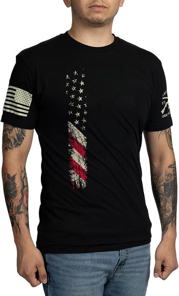 Grunt Style True Colors - American Flag, USA, Patriotic Graphic Tee, Men's Short Sleeve T-Shirt