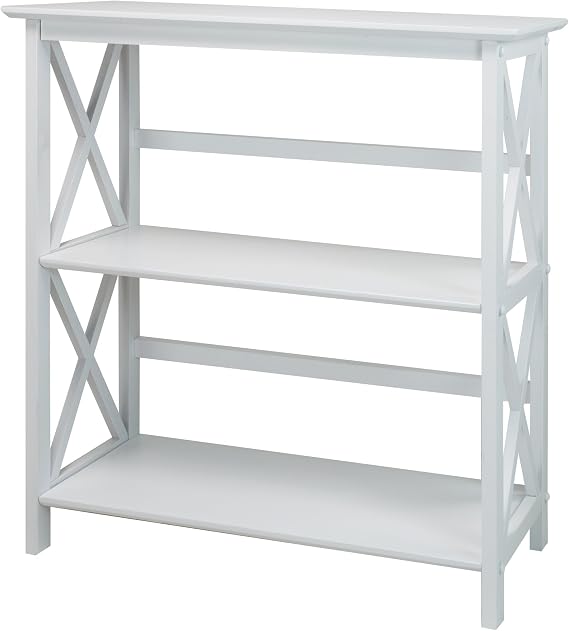 Casual Home Montego 3-Shelf Bookcase, White
