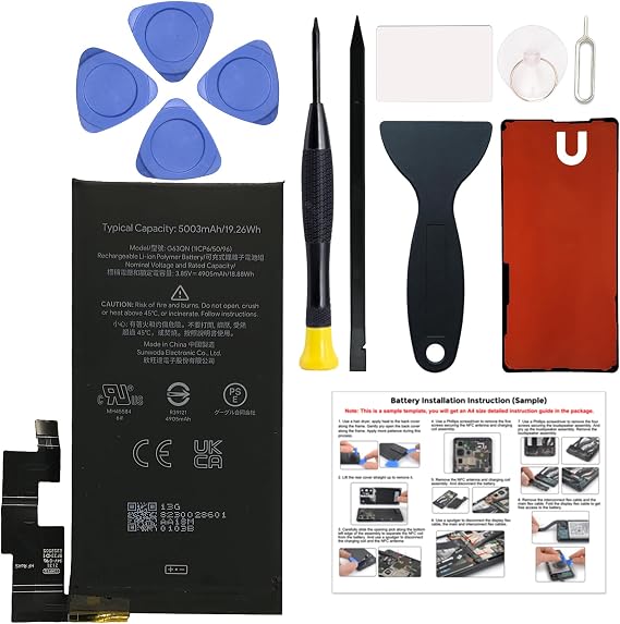New Upgraded Battery for Pixel 6 Pro, G63QN Replacement Battery Compatible with Pixel 6 Pro GLUOG, G8VOU, GF5KQ, with Repair Tools & Instruction, QL1695
