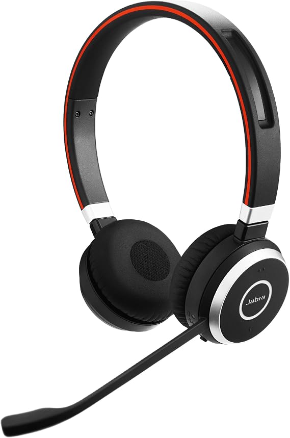 Jabra Evolve 65 UC Wireless Headset, Stereo Includes Link 370 USB Adapter Bluetooth Headset with Industry-Leading Wireless Performance, Passive Noise Cancellation, All Day Battery, Stereo Speaker