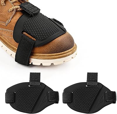 MTRPS 2PCS Motorcycle Shift Pad, Anti-Slip Motorbike Shoe Boot Cover Protective Gear, Adjustable Soft Boot Toe Protector Wear Resistant Shifter Guards for Most Adults Shoes