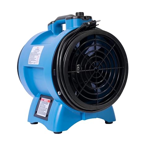 XPOWER X-8 8" Diameter Industrial Confined Space Ventilation Fan for Man Holes, Valve Volt
