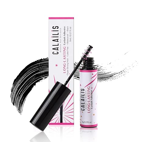 CALAILIS Lash Cluster Glue Cluster Lash Glue for DIY Eyelash Clusters | Super Strong Hold 72+ Hours Long Lasting Eyelash Extension Adhesive Waterproof Non-Irritating Fast Drying