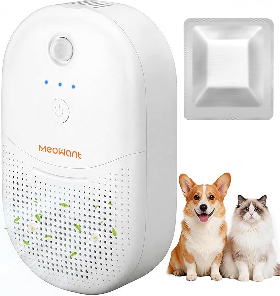 Meowant Cat Litter Odor Deodorizer,Sensor Monitor Negative Ion Air Purifier