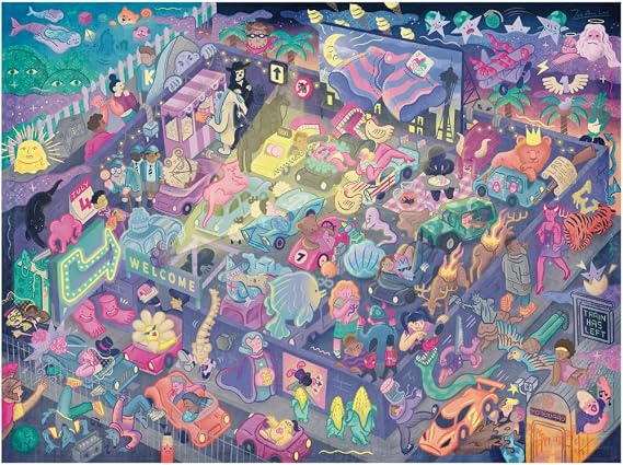 Big Potato Night at The Movies: Movie Jigsaw Puzzle for Adults (1000 Pieces) Filled with 101 Riddles to Solve