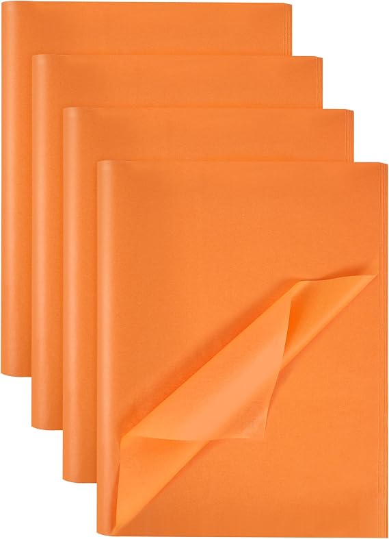 Koogel 330 Sheets Orange Tissue Paper, 14 X 10 inches