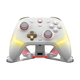 GameSir Cyclone 2 Wireless PC Controller 1000Hz Polling Rate, TMR Joysticks, Hall Effect & Micro 2-in-1 Triggers, PC Gaming Controller for PC/Android/Switch/Switch 2 with Charging DockWhite