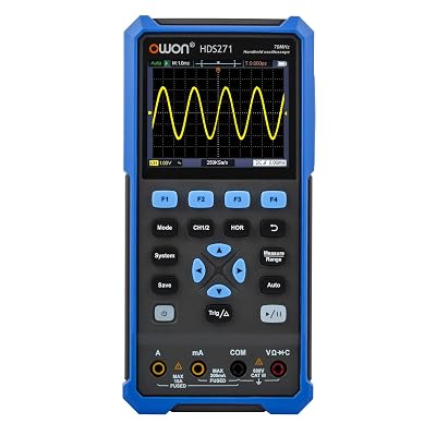 HDS271 OWON Oscilloscope Multimeter, 70MHz Bandwidth 1 Channel Digital Oscilloscope 3 in 1 Multi Multimeter Tester with 100KHz Signal Generator